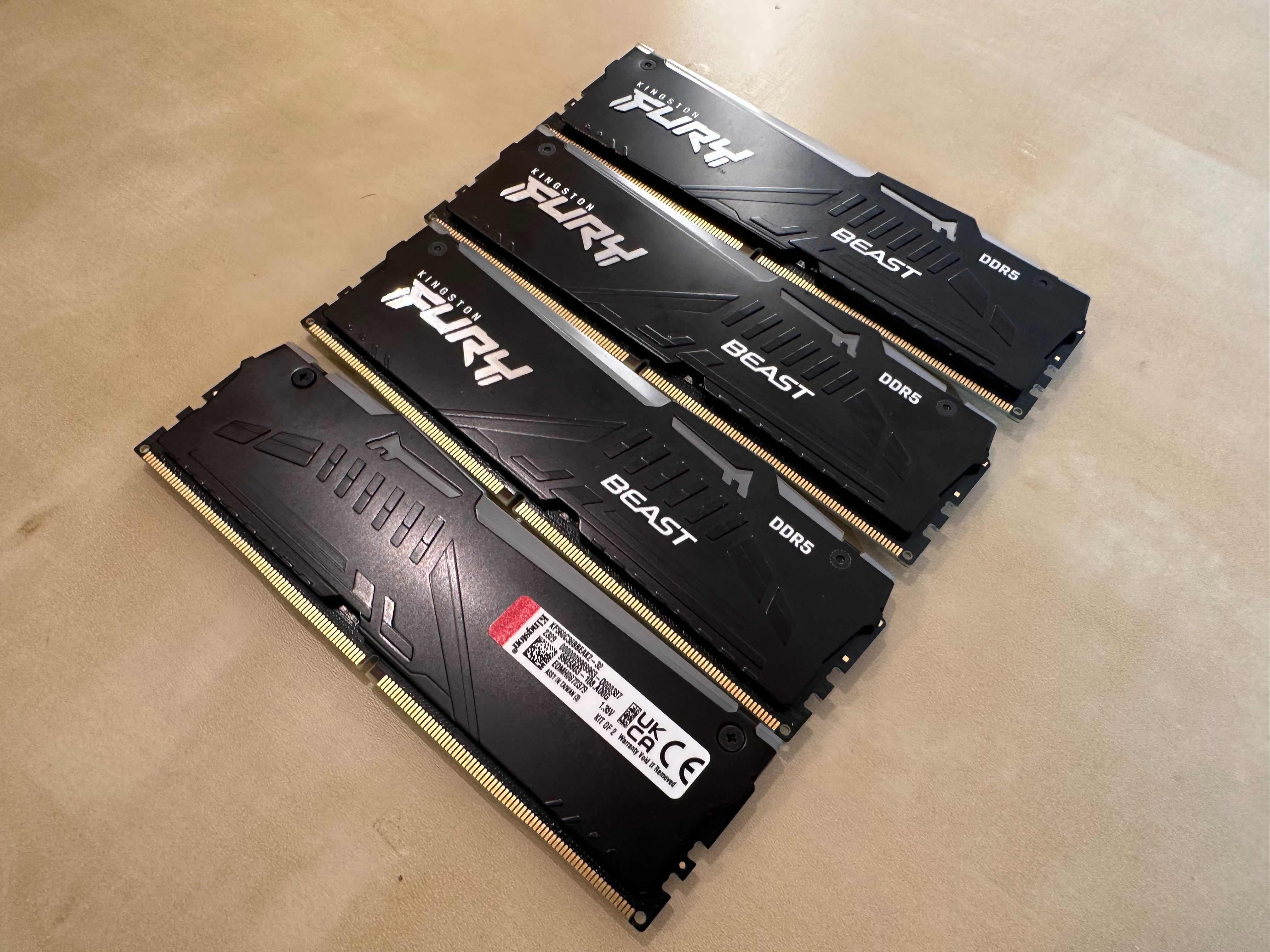 Pamięci RAM DDR5 Kingston FURY 64GB (4x16GB) 6000MHz CL36 Beast RGB