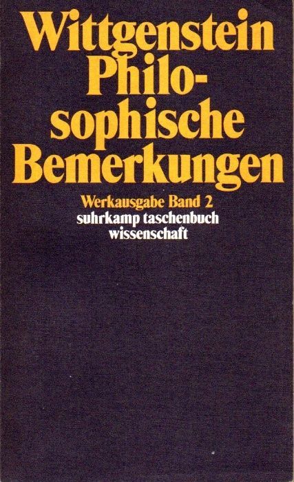 Werkausgabe, Band 2: Philosophische Bemerkungen - Wittgenstein