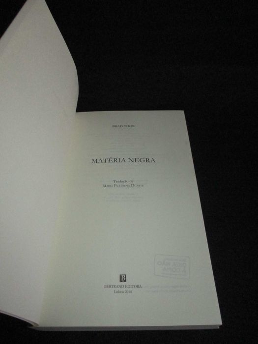 Livro Matéria Negra Brad Thor