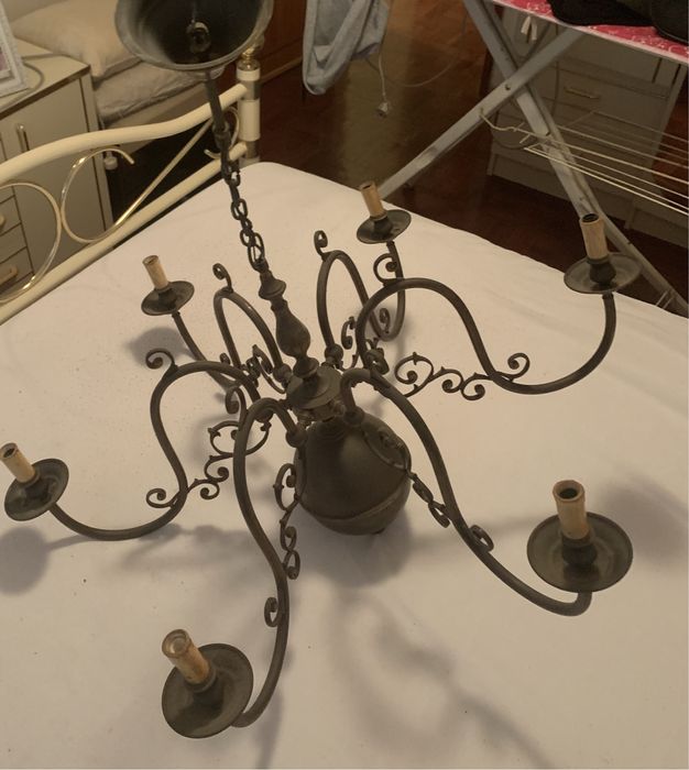 Candeeiro em latão antigo