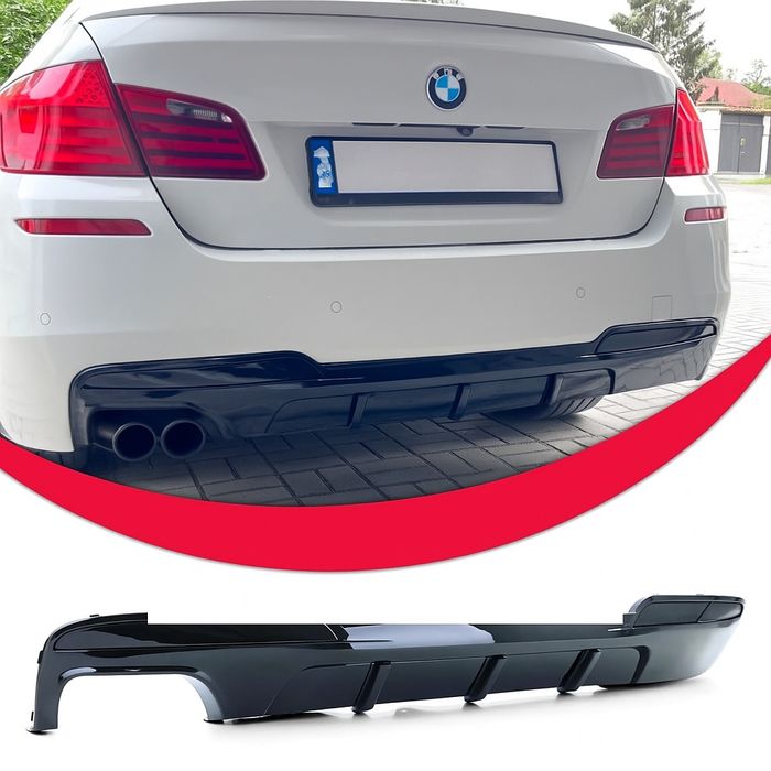 BMW F10 F11 Dyfuzor Dokładka Zderzaka Spojler 00--- Czarny Połysk