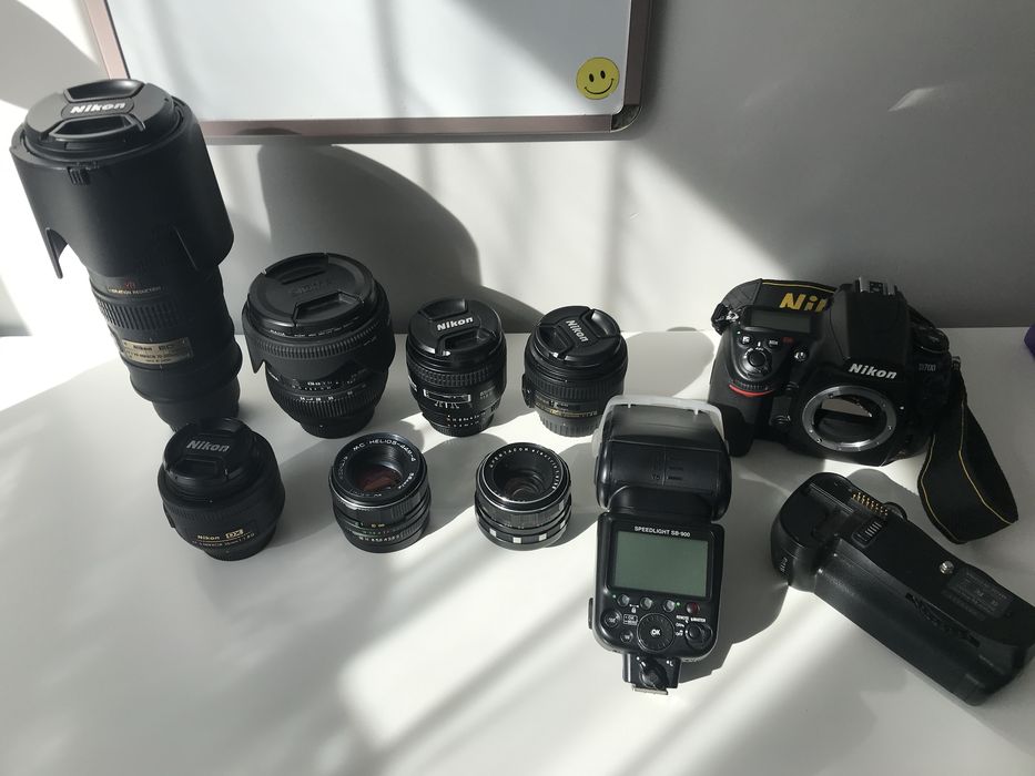 Nikon D700 (37 tys) + 7 obiektywów i inne