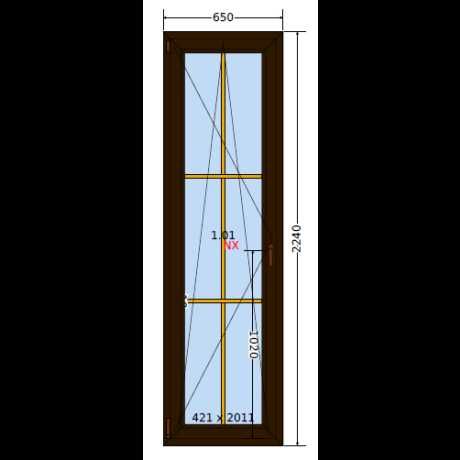 Okno PCV 65x224 / 650x2240 - Oknooultet / TANIO