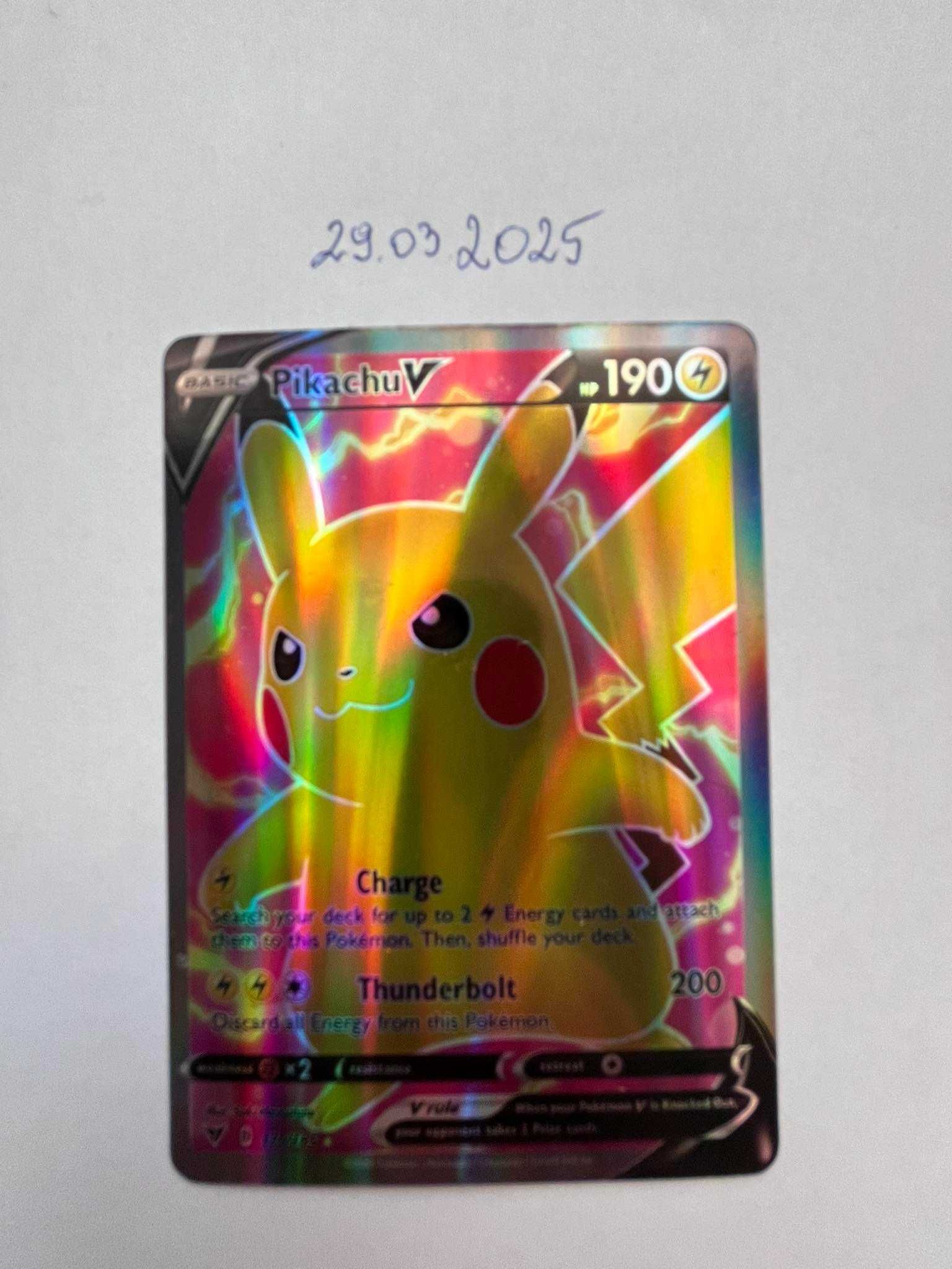Pikachu V - karta Pokemon 170/185