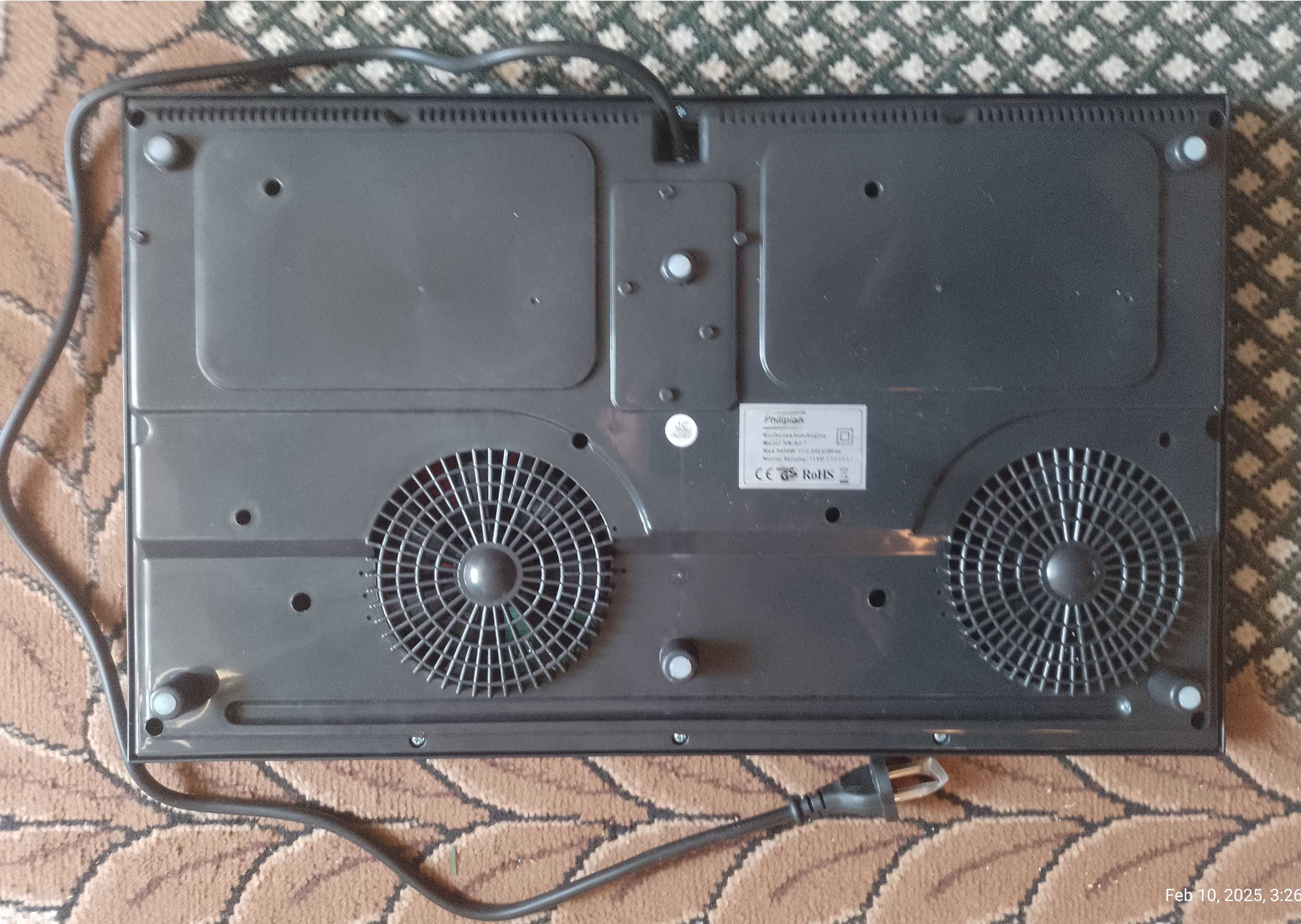 Płyta indukcyjna dwupalnikowa Philipiak KN-S2-T 3400W DWUPALNIKOWA