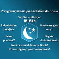 Formatowanie, przygotowanie do druku tekstów, Word, Open Office