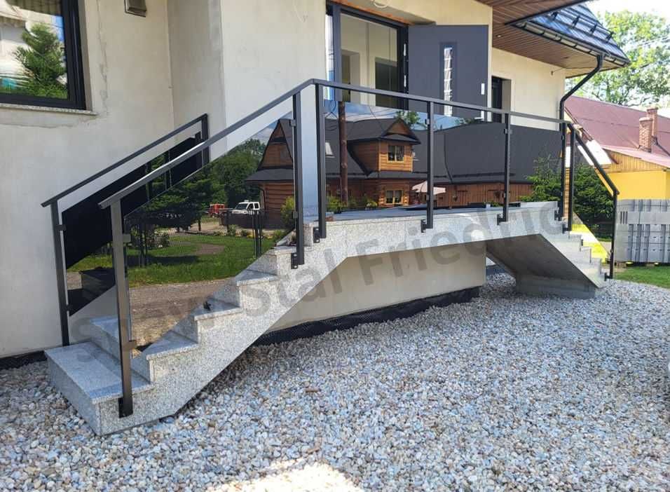 Balustrady,bramy,schody,zadaszenia-stal nierdzewna,czarna i aluminium