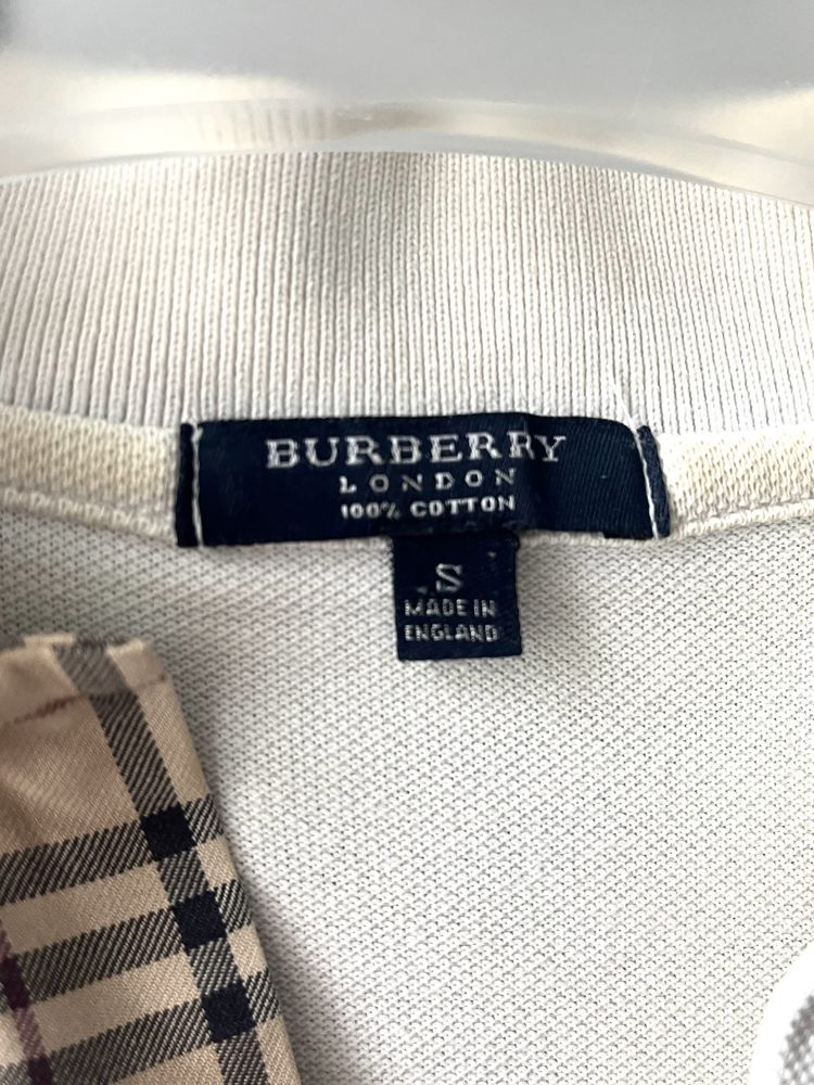 Biale polo Burberry