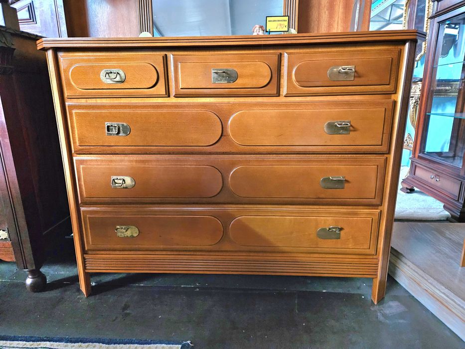 Cómoda em madeira com tampo em pedra - Muito bom estado ger