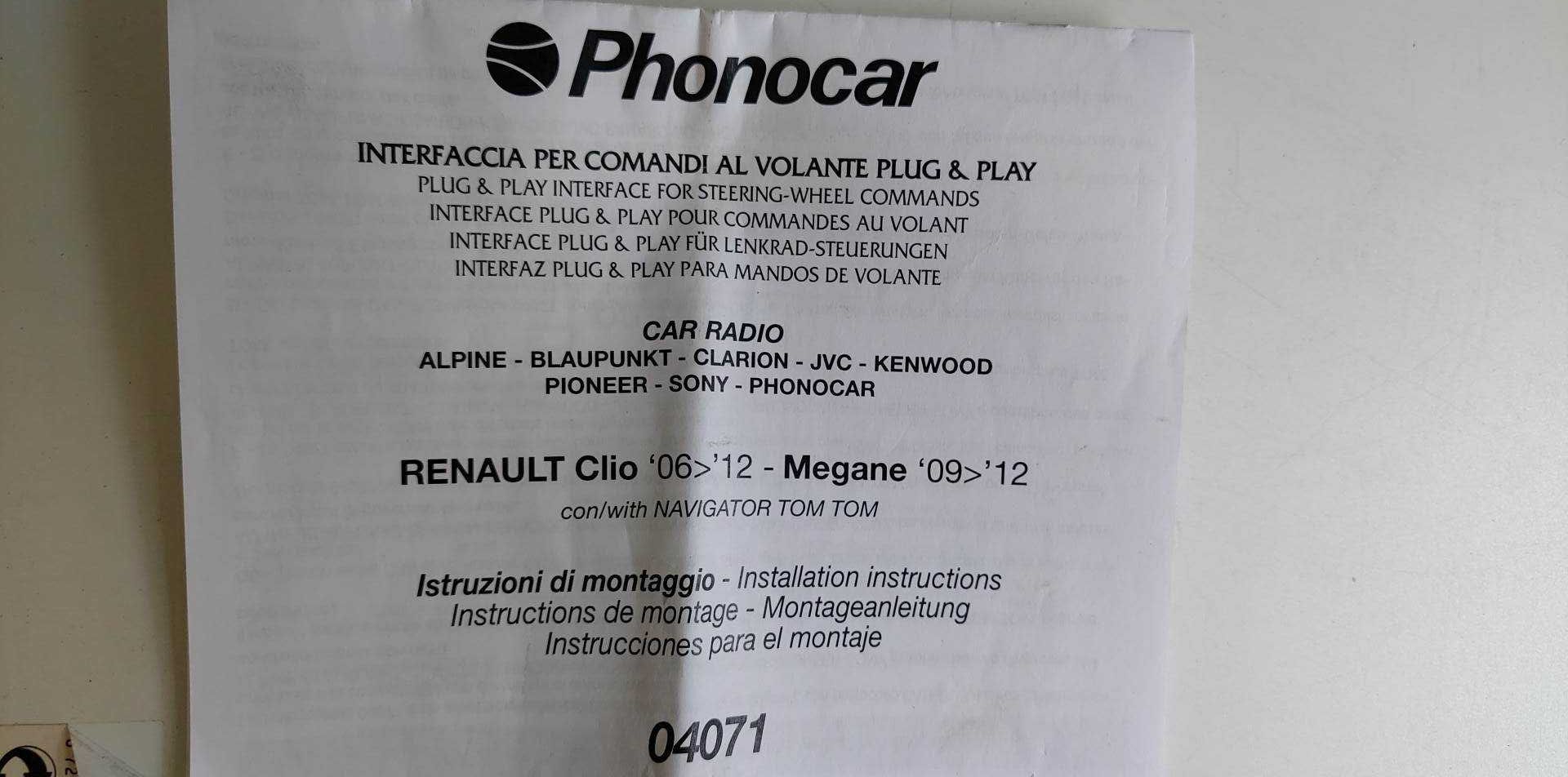 interface-Renault z nawigacją TomTom Sterownik