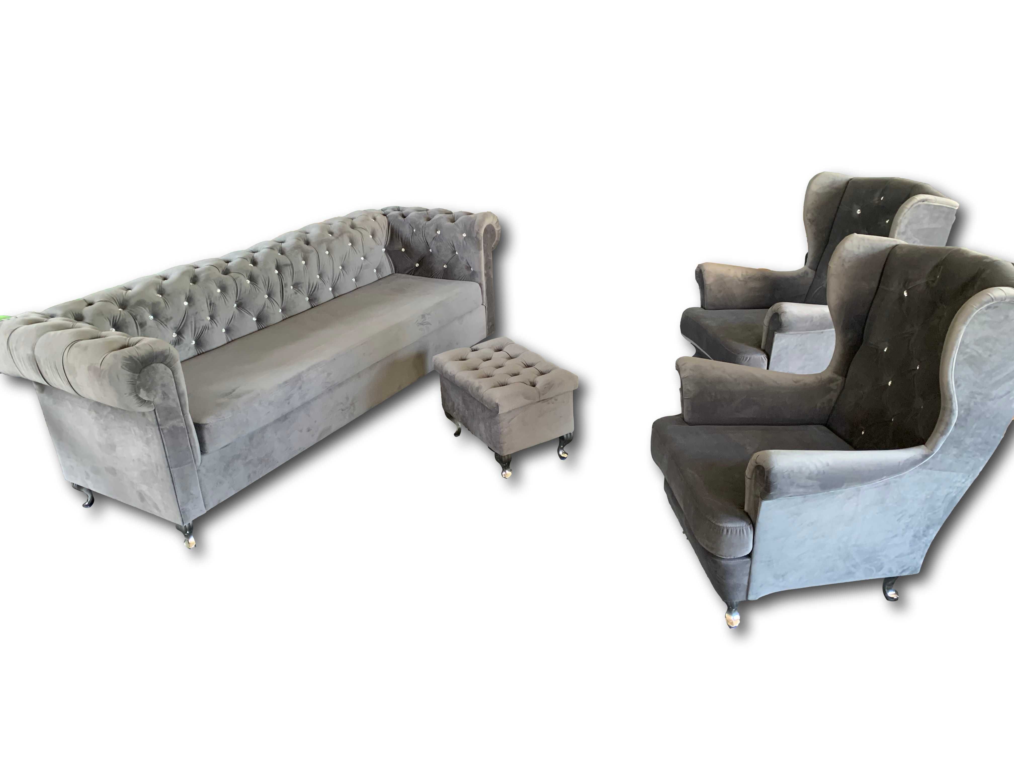 Chesterfield Sofa Trzyosobowa Funkcja spania