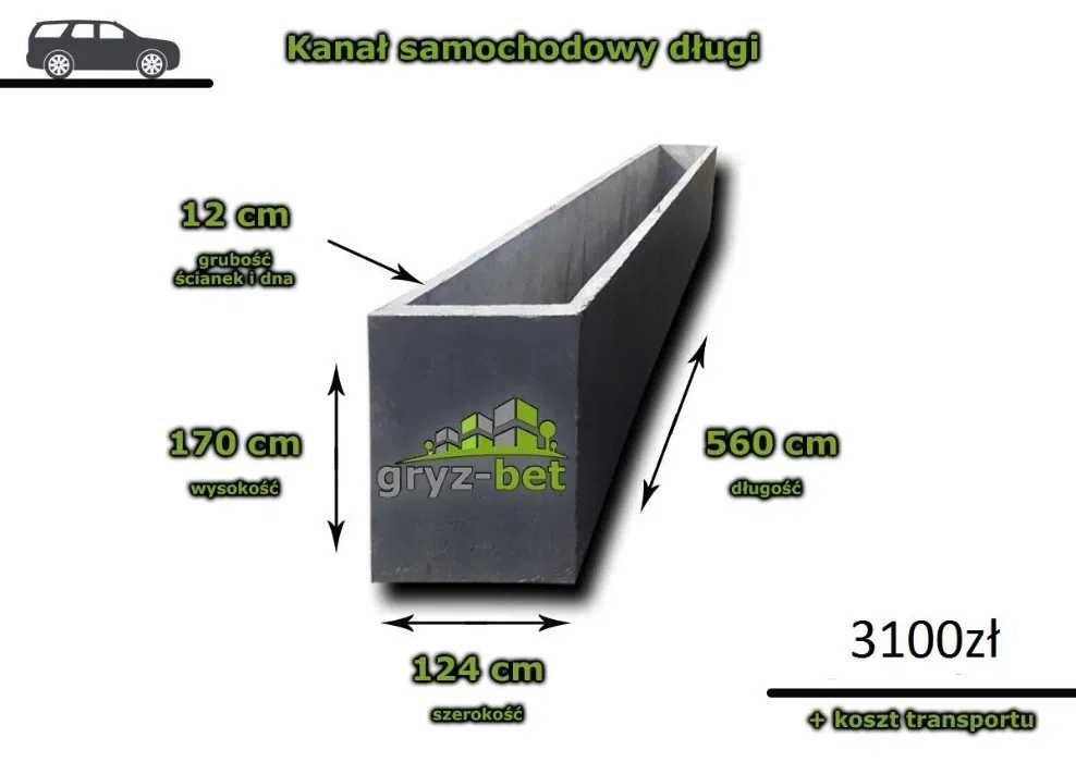 Kanał samochodowy pod warsztat, zbiornik, piwnica Kłobuck Zawiercie