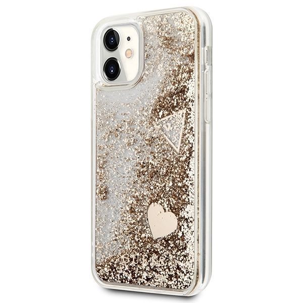 Etui Guess Glitter Charms do iPhone 11 / XR 6,1" - Złoty Hardcase