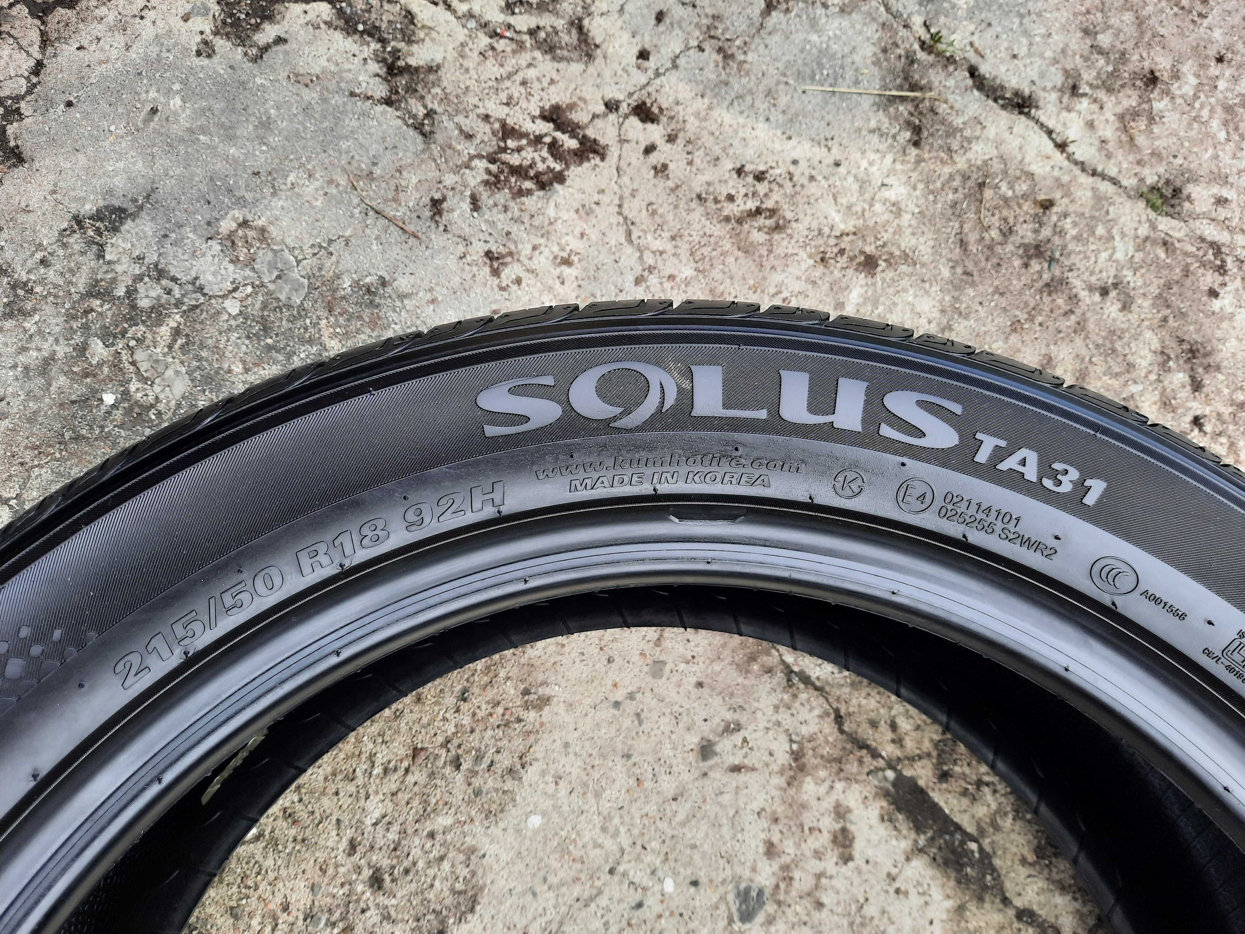 Opony letnie klasy średniej KUMHO 215/50/18 NOWE DEMO 2022 r.