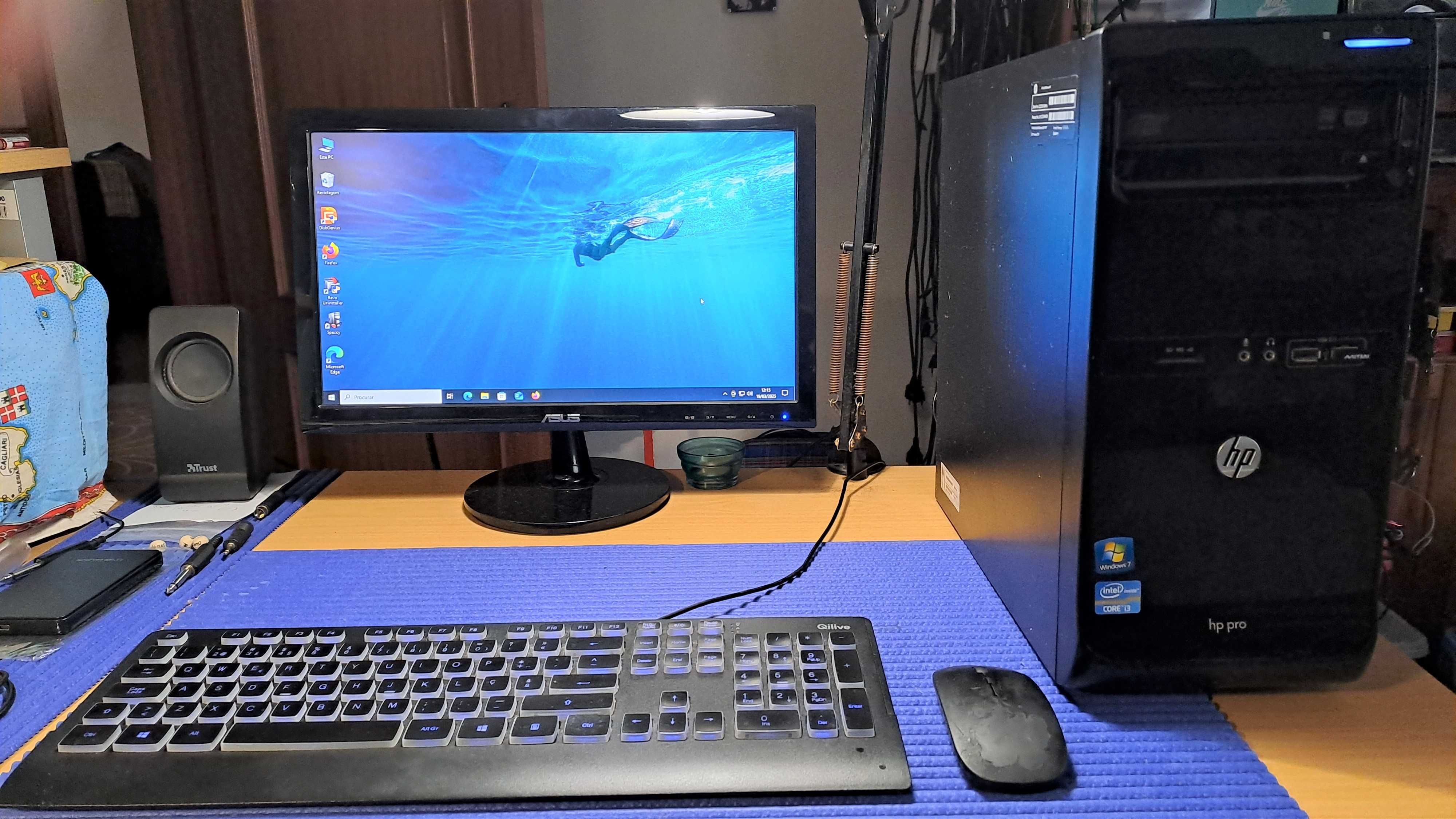 Computador PC HP Intel Core I3 3.30 Ghz + Monitor Asus VS197 19"