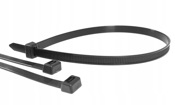 Opaski zaciskowe 1,9x100mm 100szt trytki UV czarne zaciski trytytki