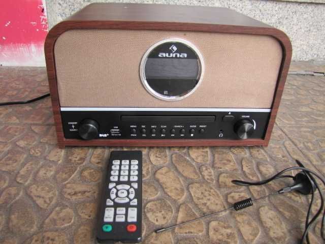 Radio w stylu retro AUNA Columbia DAB USB z CD drewniane