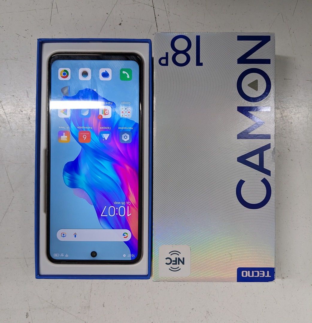 Смартфон для игр Tecno Camon 18p (CH7n) 8/128GB белый.