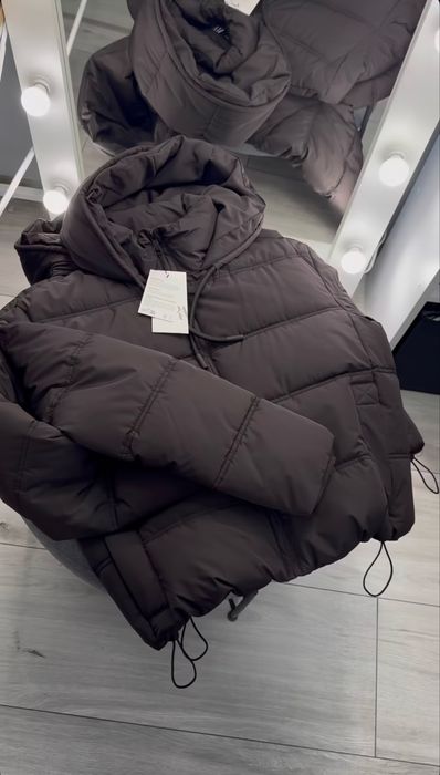 Водо та вітронепроникна кутка анорак шоколад Zara