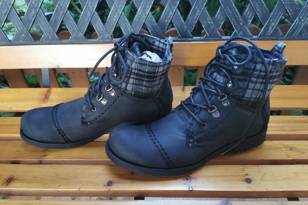 Trapery BUNKER Rozm.45 Skóra Naturalna Wkładka 29,5cm JAK NOWE