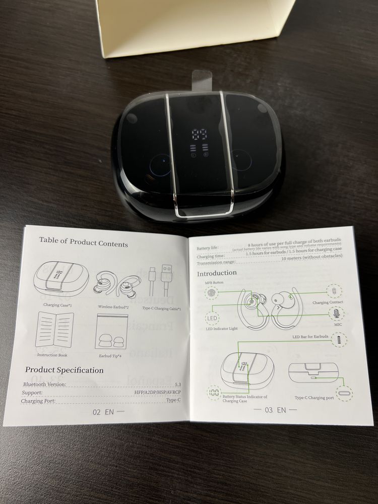 Бездротові Bluetooth Навушники,Вакуумні Навушники Блютус