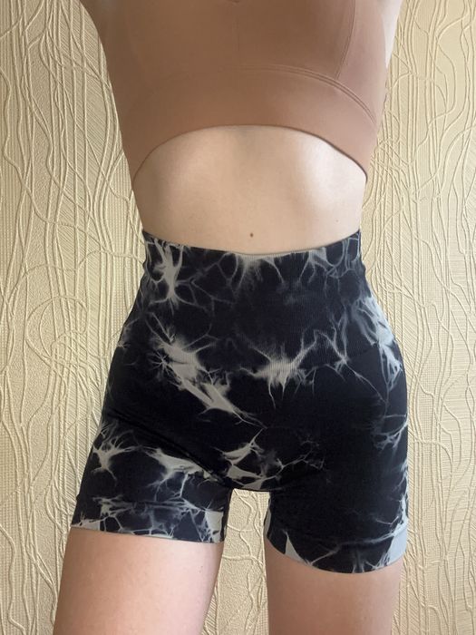 Шорти, велосипедки пуш ап, спортивні шорти, мармурові, тай дай