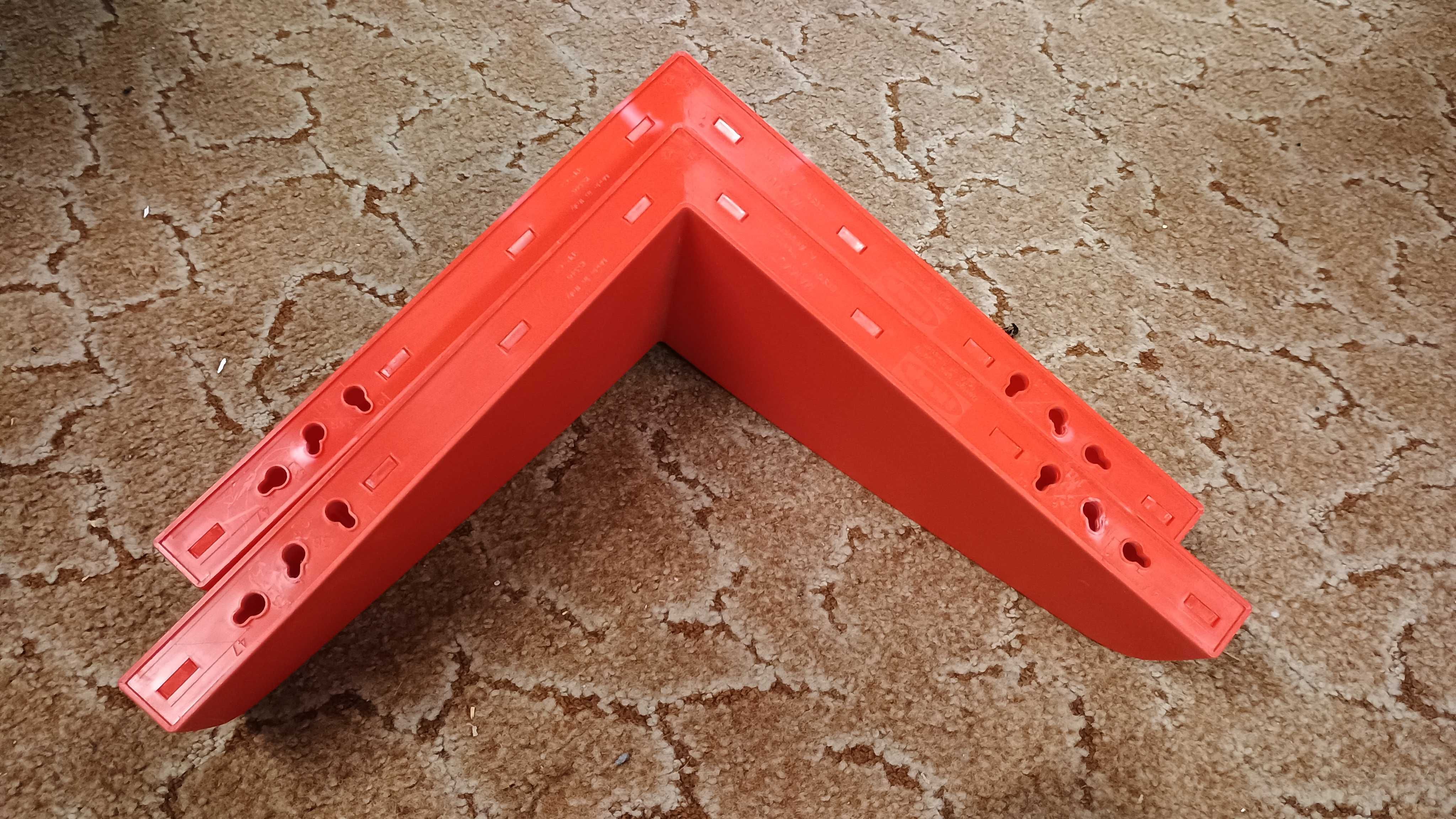 Plastikowa półka ścienna Mamut Ikea czerwona x2