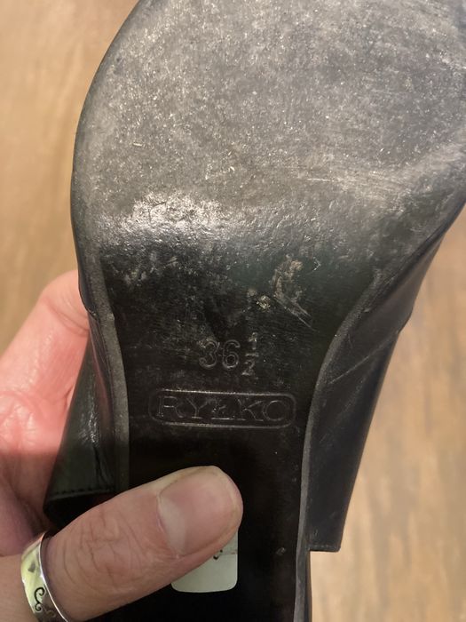 Buty na obcasie, RYŁKO, czarne, 36,5