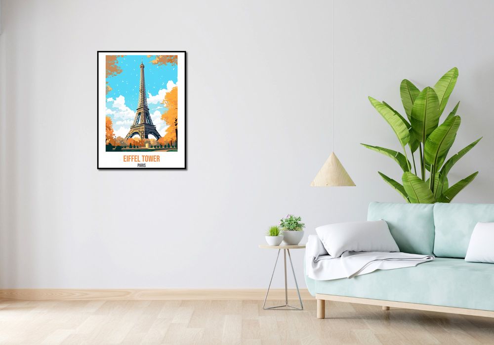 Plakat 60x80cm Eiffel Tower, Paris