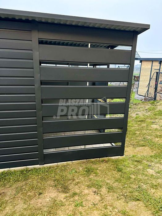 Schowek domek ogrodowy 6x2m wiata 1,5m Brama dwuskrzydłowa  GP452