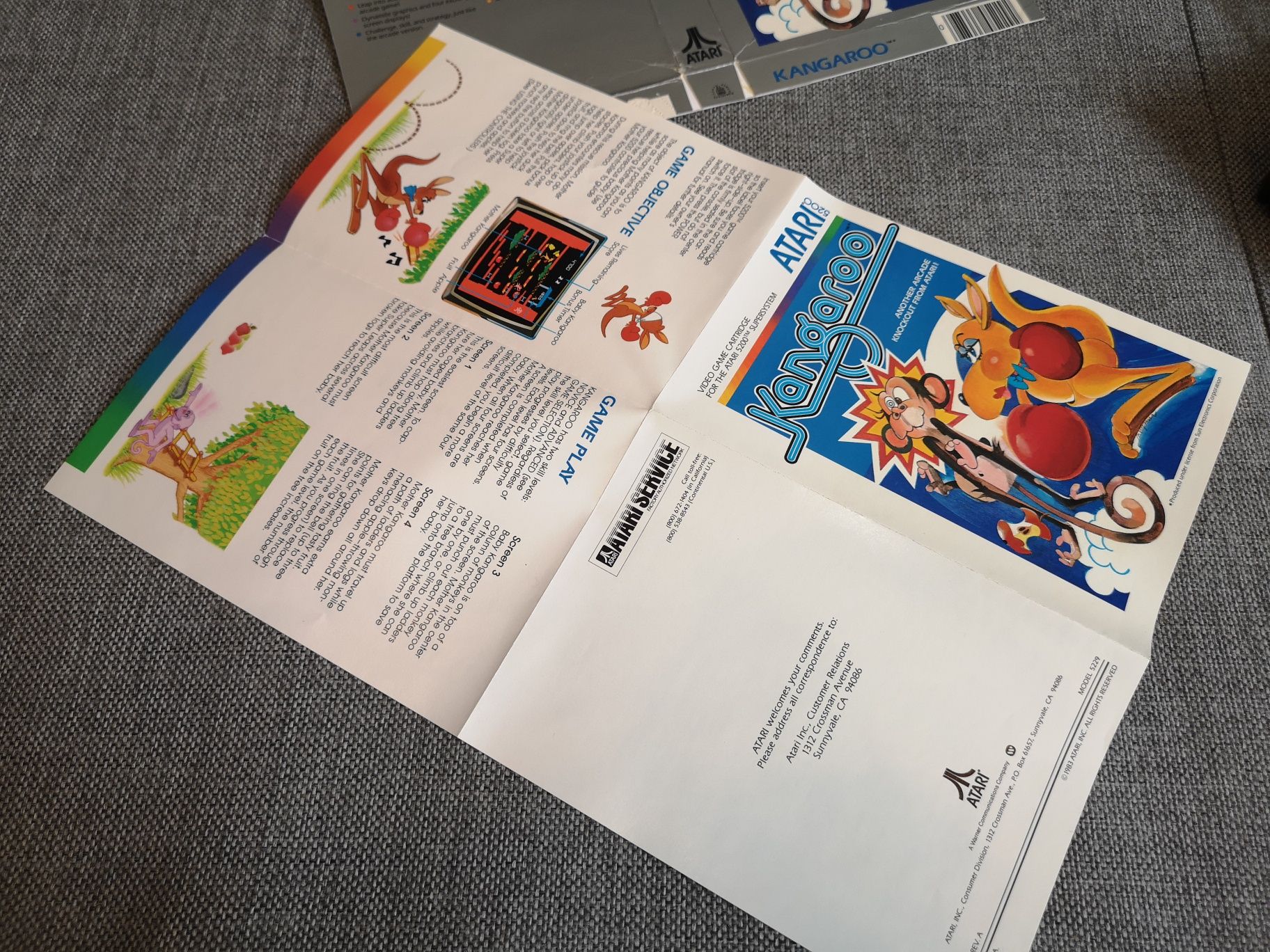 Kangaroo ATARI 5200 gra +instrukcja (RETRO 1983) rzadkość na rynku