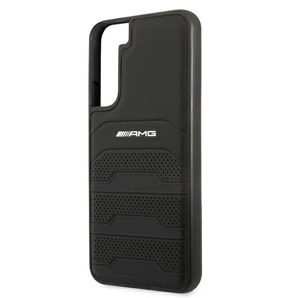 Etui AMG Leather Debossed Lines na Samsung Galaxy S22+ - czarne