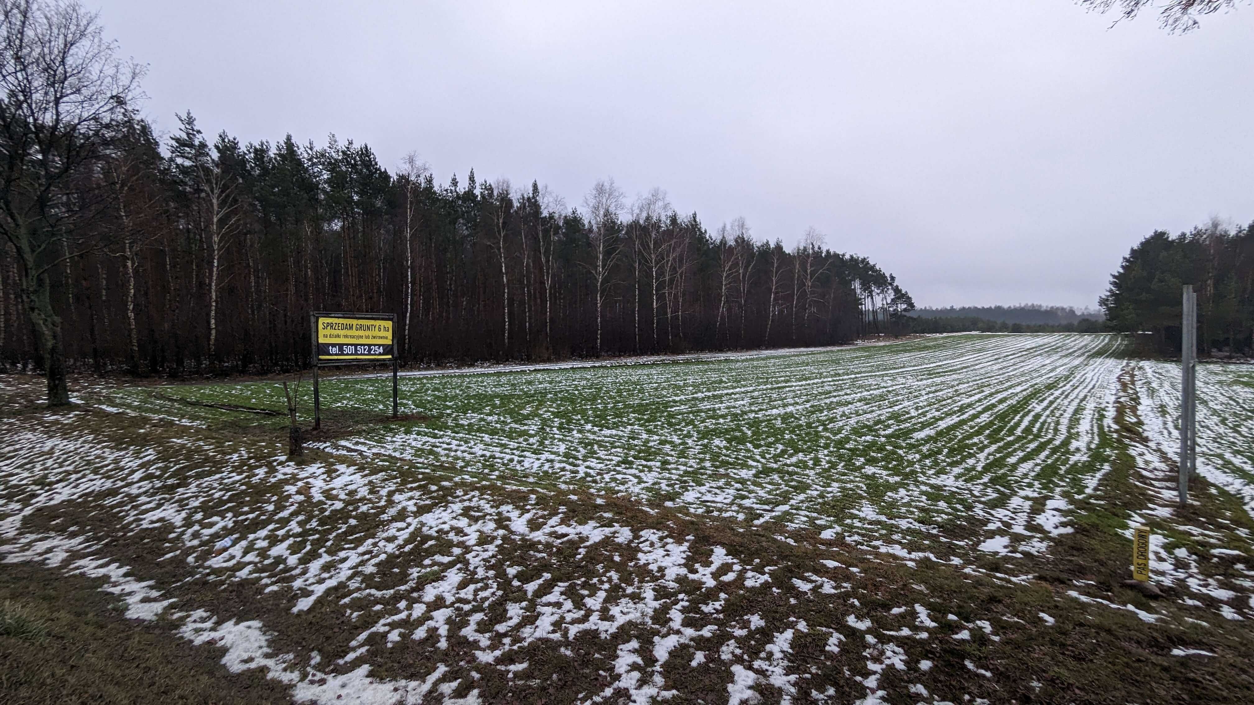 Działka rekreacyjna, żwirownia 6ha, DK 10 Sierpc 130km od Warszawy