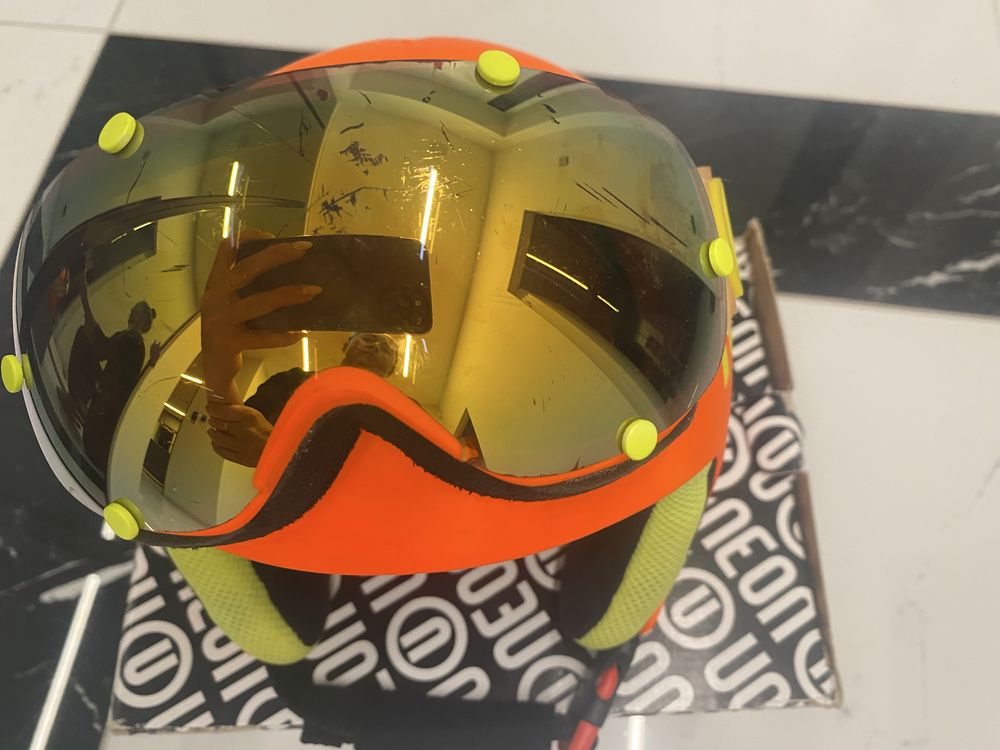 Kask narciarski gogle Neon