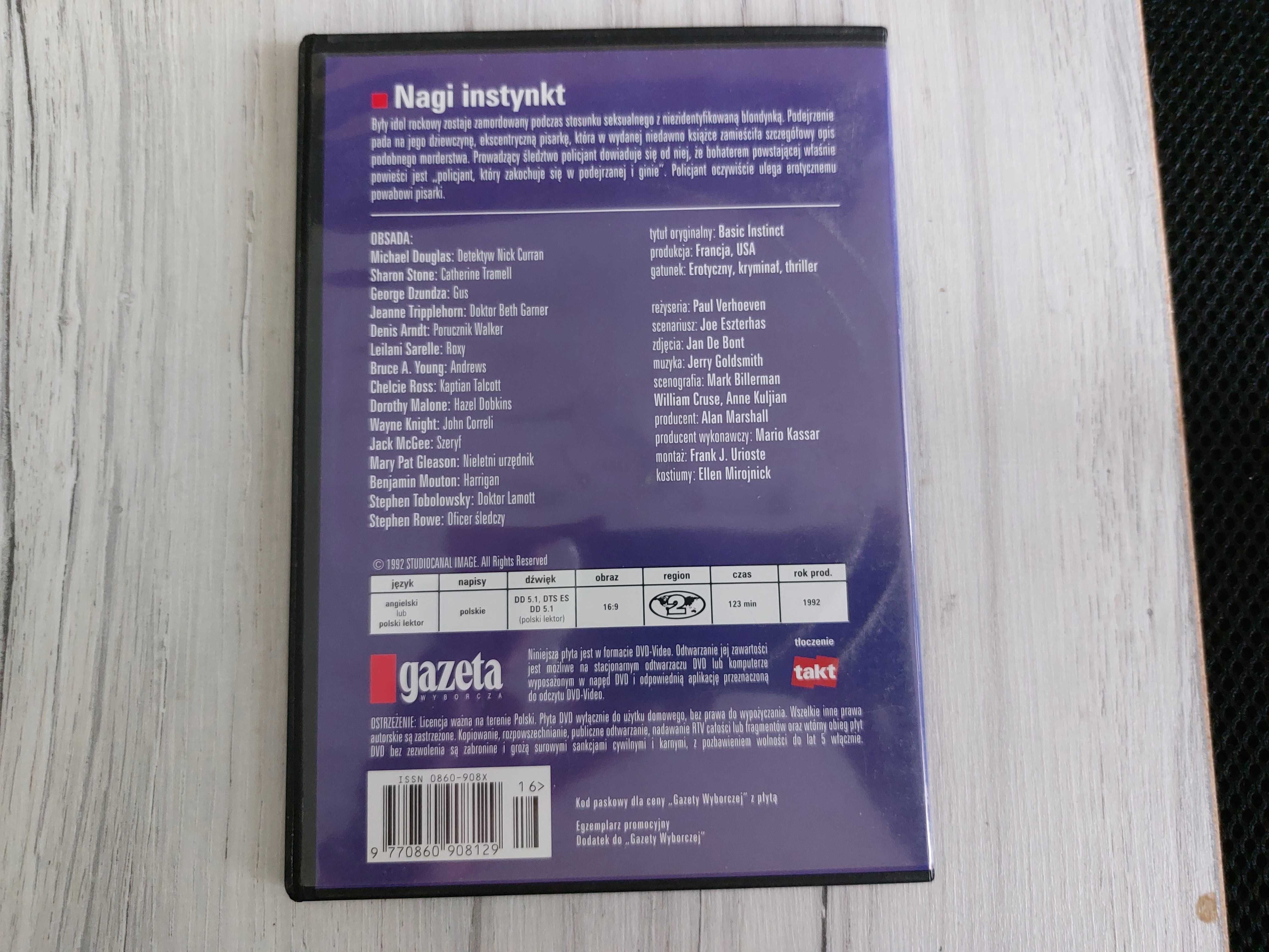 „Nagi instynkt”, płyta DVD, kolekcja Gazety Wyborczej