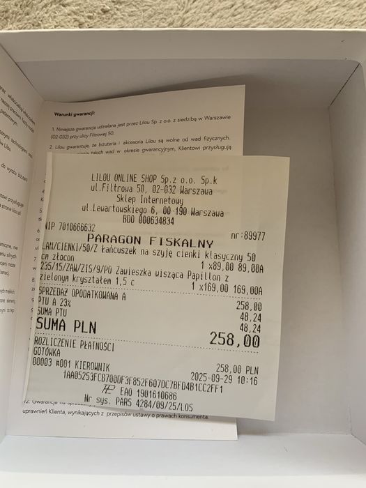 Naszyjnik z motylem Lilou