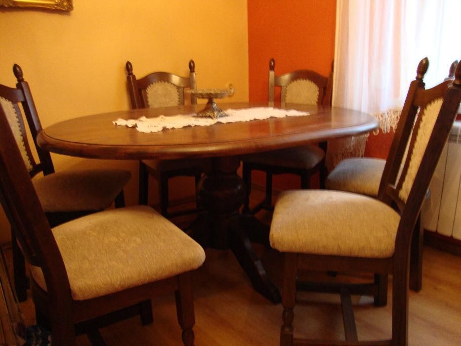 Stół + 6 krzeseł - KOMPLET DĄB