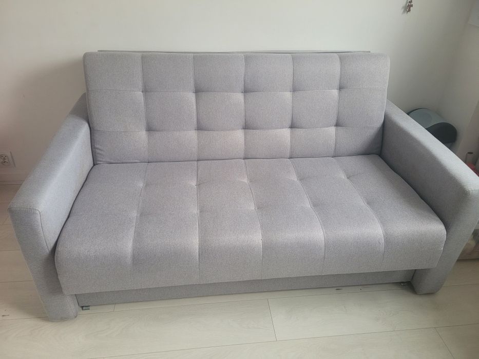 Sofa rozkładana z funkcją spania szara amerykanka Agata meble
