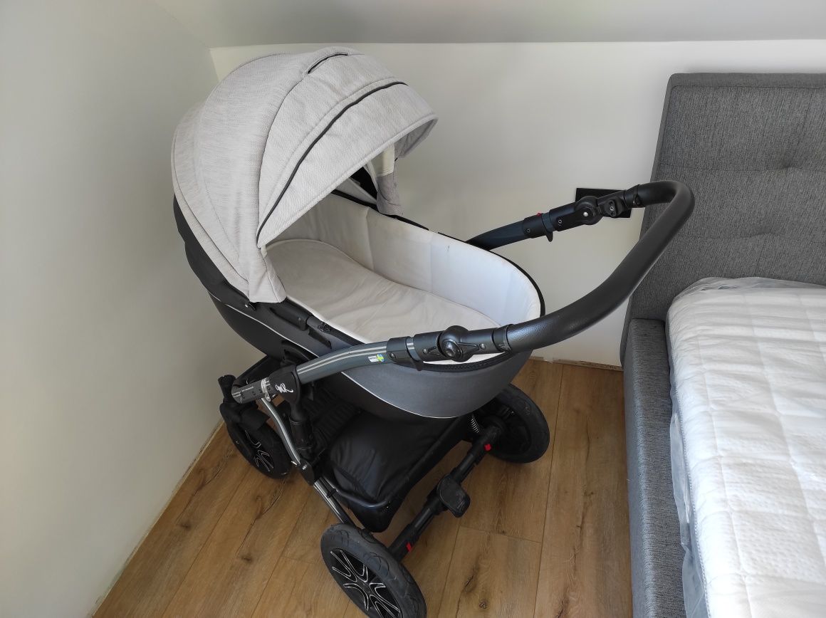 Wózek Gondola Milu Kids Starlet szary + Cybex Aton 5 2w1