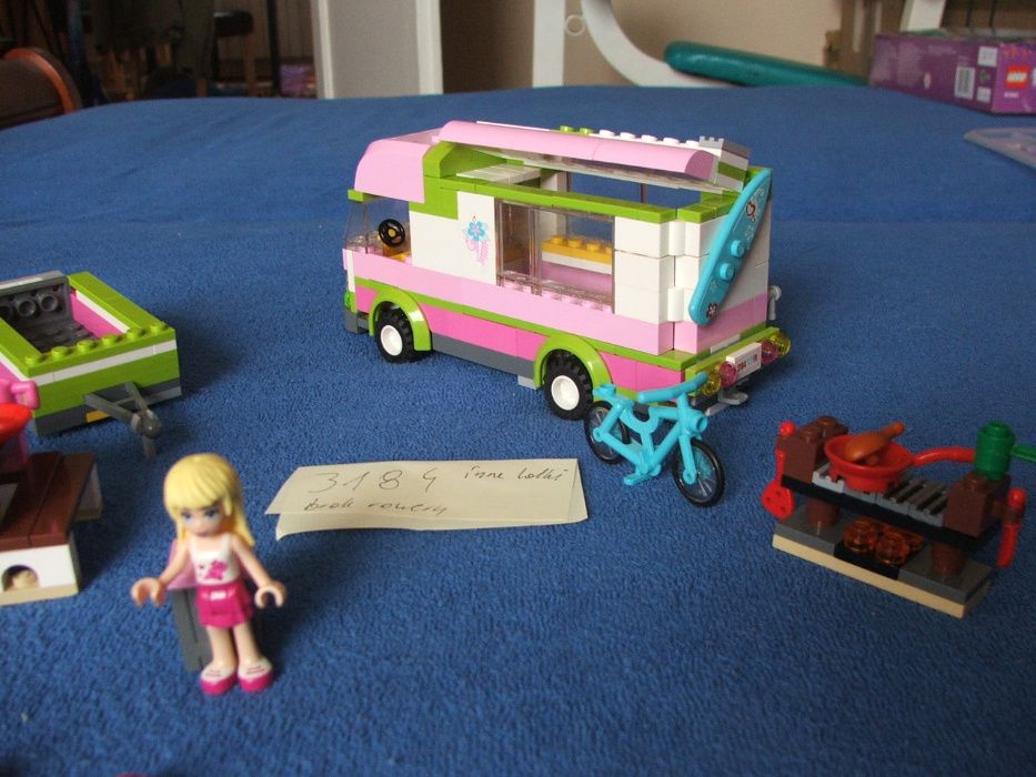 Lego Friends scena prób 41004, samochód kempingowy 3184, tanio i inne