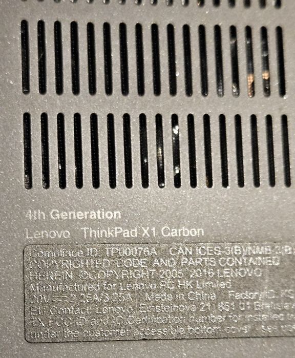 Lenovo Thinkpad x1 carbon 4th