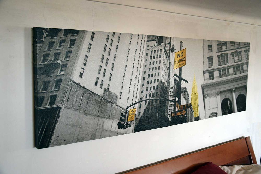 Quadro Topo de Cama em tela 140x45cm