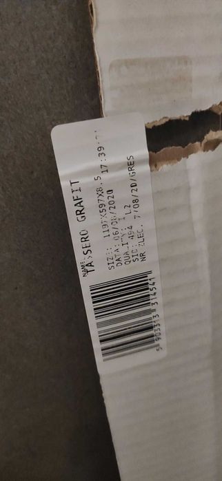 Gres szkliwiony Tassero Grafit 59.7 X 119.7  - 5 opakowań = 7,15m