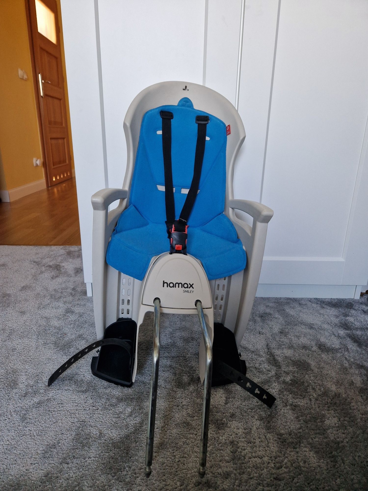 Hamax smiley krzesełko rowerowe + adapter