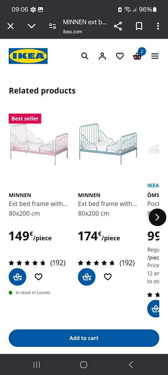 Ikea minnen cama ajustável para crianças
