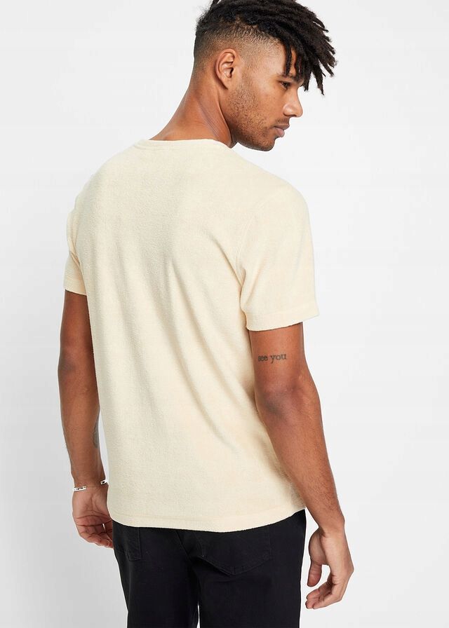 B.P.C t-shirt męski beżowy frotte M.