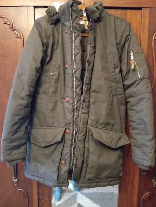 Piękna kurtka zimowa, parka H&M ciepła jak nowa 164 cm 14 lat
