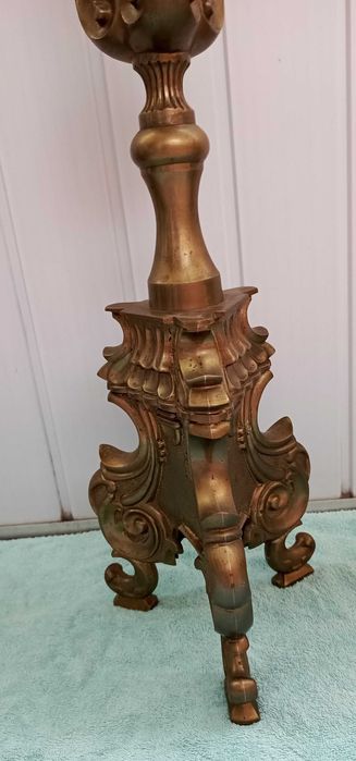 Świecznik / Lampa duży 83 cm mosiężny