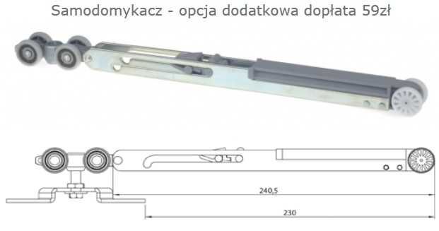 Drzwi Przesuwne suwane black line