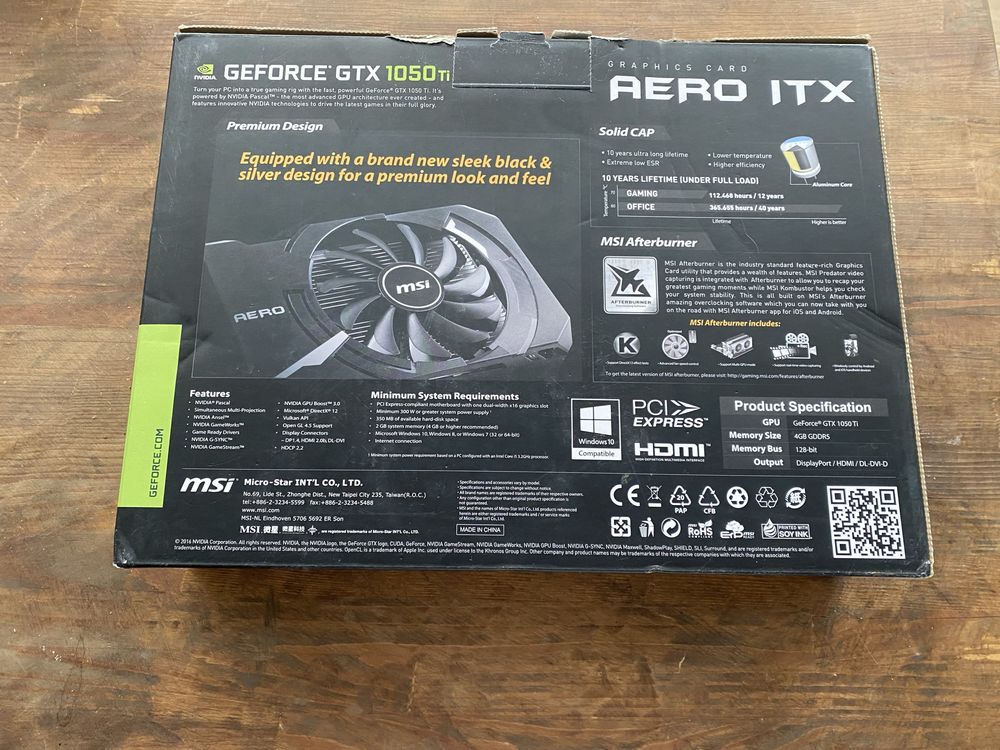 Выдеокарта Msi 1050ti